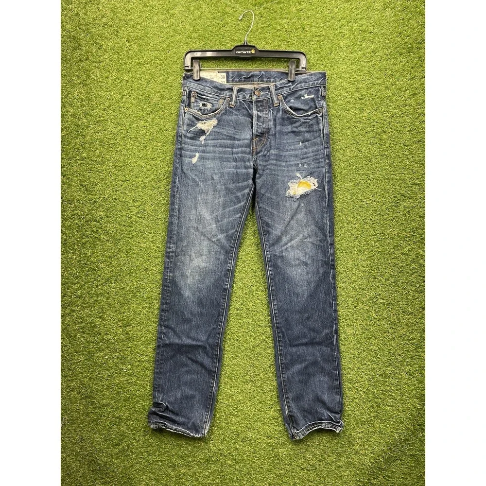 Abercrombie & Fitch Jeans Mens 30x32 Rollins Low Rise Skinny Distressed Casual